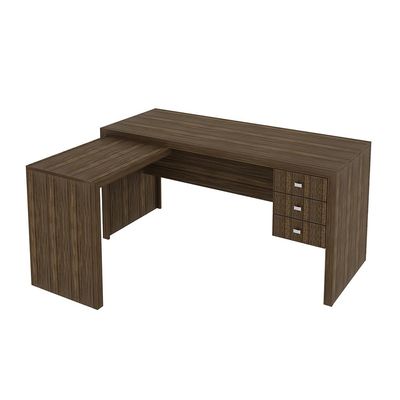 Mesa para Escritório Home Office ME4106 MDP Nogal - Gran Belo