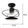Ventilador de Teto Treviso Preto Bali Chave Parede Bivolt