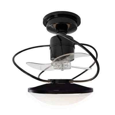 Ventilador de Teto Treviso Preto Bali Chave Parede Bivolt