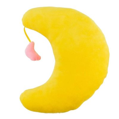 Lua Amarela de Pelúcia Estampa Bordada 23x20cm