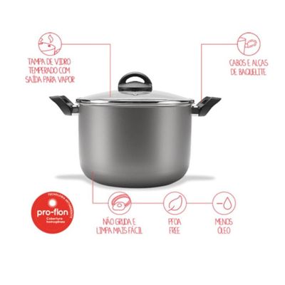 CALDEIRÃO ANTIADERENTE 22CM 5,5 LITROS PANELA GRANDE