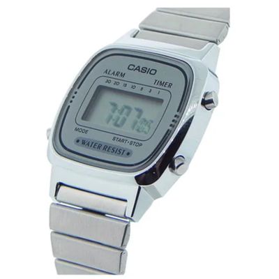 Relógio Casio Feminino Vintage Prata LA670WA-7DF