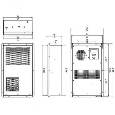 Ar Condicionado Industrial Para Painel Elétrico Outdoor - 600 W / 220 V Monofásico. Ip55 - Gica 006
