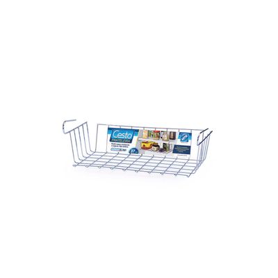Cesto para Prateleira Arthi Aço Prata de Encaixe 37cm