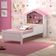 Cama Solteiro Carvalho Branco-rosa