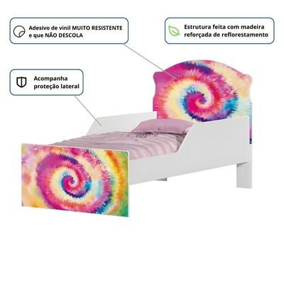 Cama Infantil Tick Tie Dye Com Colchão
