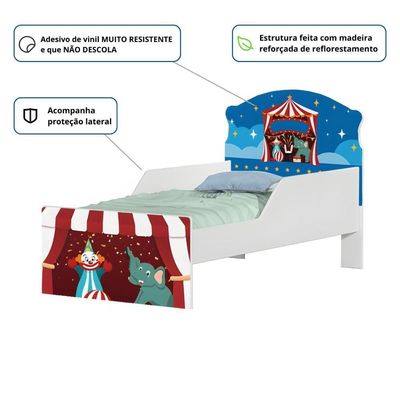 Cama Infantil Tick Circo Picadeiro Com Colchão