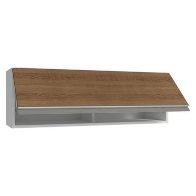 Armário Aéreo 100 Cm 1 Porta Basculante Br Glamy Madesa Branco/rustic