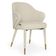 Kit 6 Cadeiras De Jantar Estofada Milano Design Italiano Com Encosto Ergonômico - Creme/cinza