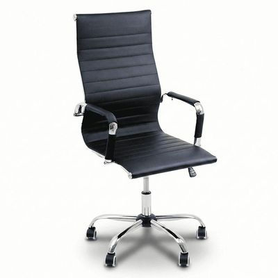 Cadeira De Escritório Esteirinha Oficial Ergonômi Alta Preto Preto