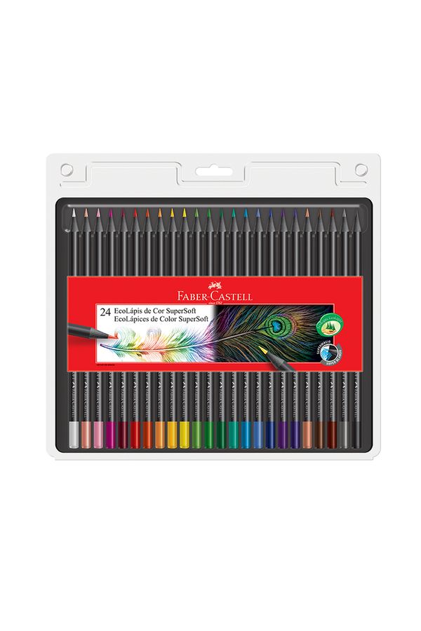 Lápis de Cor Faber-Castell Super Soft 24 Cores