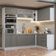 Armário De Cozinha Completa De Canto 399 Cm Branco/cinza Vik Madesa 01 Branco/cinza