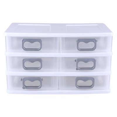 Gaveteiro de Mesa Plástico São Bernardo Branco 6 Gavetas