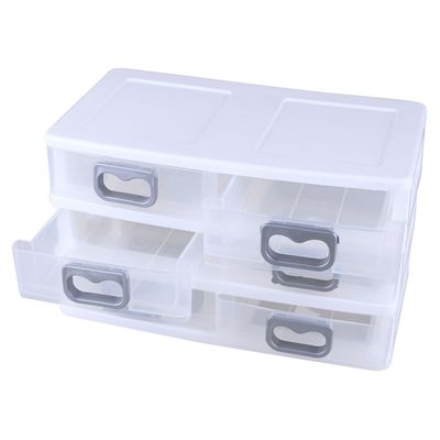 Gaveteiro de Mesa Plástico São Bernardo Branco 6 Gavetas