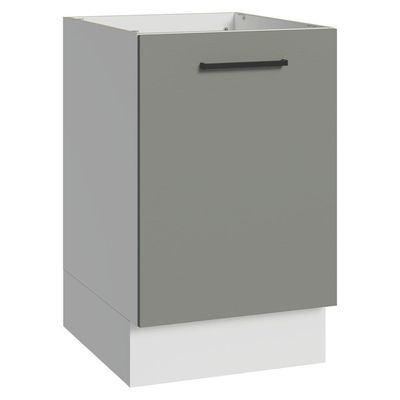 Balcão De Cozinha 50cm 1 Porta (sem Tampo) Bc Agata Madesa Branco/cinza