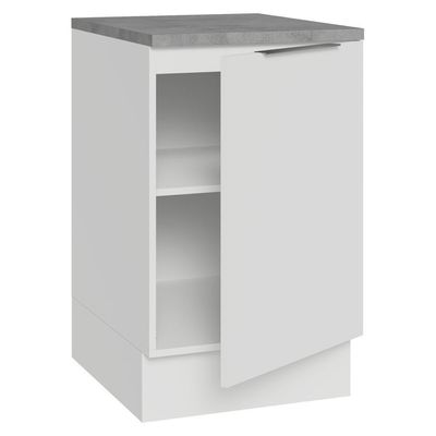 Balcão De Cozinha 50cm 1 Porta Branco Stella Madesa Branco