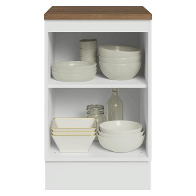Balcão De Cozinha 50cm 1 Porta Bbr Stella Madesa Branco/rustic