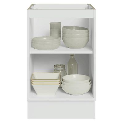 Balcão De Cozinha 50cm 1 Porta (sem Tampo) Br Stella Madesa Branco/rustic