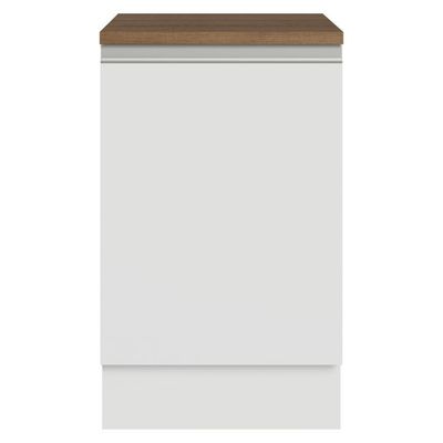 Balcão De Cozinha 50cm 1 Porta Bbr Glamy Madesa Branco/rustic