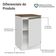 Balcão De Cozinha 50cm 1 Porta Bbr Glamy Madesa Branco/rustic