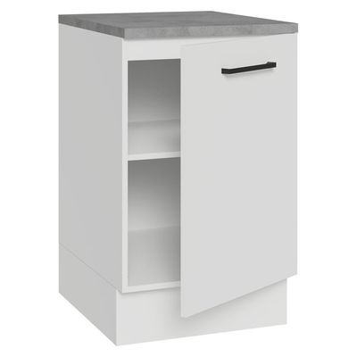 Balcão De Cozinha 50cm 1 Porta Branco Agata Madesa Branco