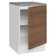 Balcão De Cozinha 50cm 1 Porta Br Stella Madesa Branco/rustic
