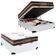 Cama Box Baú Casal Sintético + Colchão Molas Ensacadas Texas Prime Colchões 138x188x67cm Branco