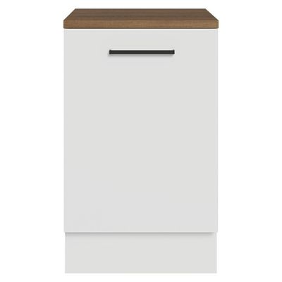 Balcão De Cozinha 50cm 1 Porta Bbr Agata Madesa Branco/rustic