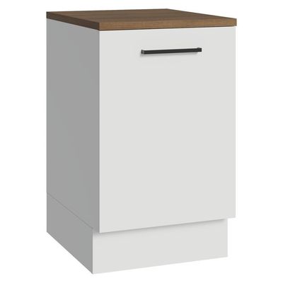 Balcão De Cozinha 50cm 1 Porta Bbr Agata Madesa Branco/rustic