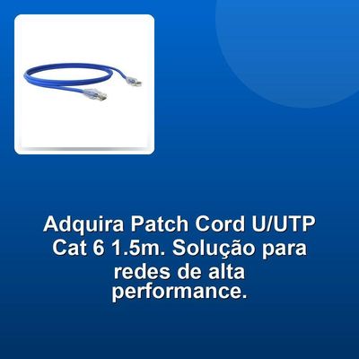 Patch Cord U-utp Cat 6 Cmx T568a-b 1.5 M Az