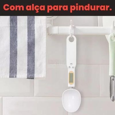 Colher Balança Digital 500g Com Display Lcd Para Medir Alimentos E Grãos Na Cozinha