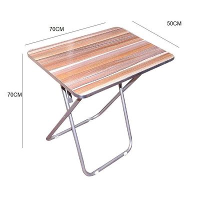 Mesa Portatil Aluminio Madeira Camping Festa Suporte Notebook Dobravel 70x50cm Home Office Multiuso