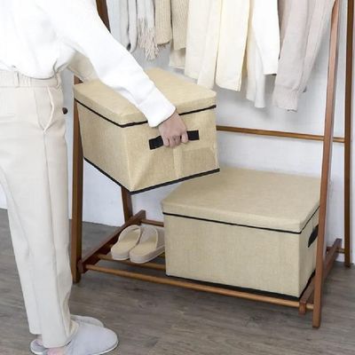 Caixa Organizadora Dobravel Guarda Roupa Porta Lençol Desmontável Empilhavel Tampa Closet Armario