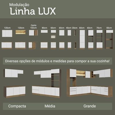 Porta-geladeira 83 Cm 1 Porta Basculante Rustic/branco Veludo Lux Madesa Rustic/branco Veludo