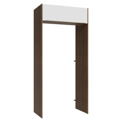 Porta-geladeira 103 Cm 1 Porta Basculante Rustic/branco Veludo Lux Madesa Rustic/branco Veludo