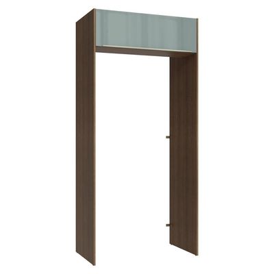 Porta-geladeira 103 Cm 1 Porta Basculante Rustic/cinza Lux Madesa Rustic/cinza