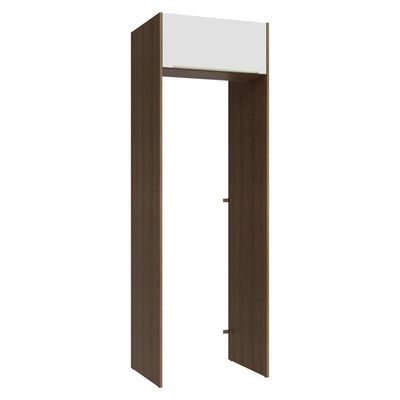 Porta-geladeira 73 Cm 1 Porta Basculante Rustic/branco Veludo Lux Madesa Rustic/branco Veludo