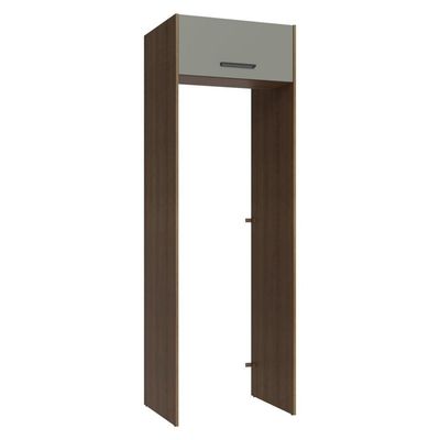 Porta-geladeira 73 Cm 1 Porta Basculante Rustic-Cinza Agata Madesa Rustic-Cinza