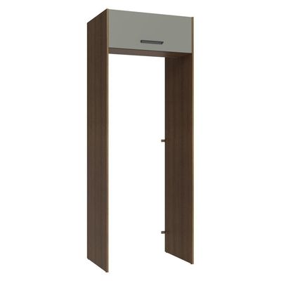 Porta-geladeira 83 Cm 1 Porta Basculante Rustic/cinza Agata Madesa Rustic/cinza