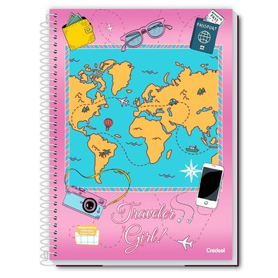 Caderno Universitário Feminino My Collection 80F/1 Matéria Credeal