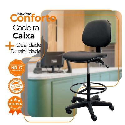 Cadeira Caixa Alta Oficial Operativa Ergonômica Nr17 1