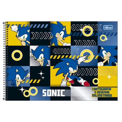 Caderno de Cartografia e Desenho Tilibra Sonic Espiral Capa Dura 80 Folhas - Item Sortido