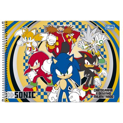 Caderno de Cartografia e Desenho Tilibra Sonic Espiral Capa Dura 80 Folhas - Item Sortido