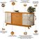 Kit Aparador Buffet Inara E Cristaleira Marília Orgânico M07 Cinamomo Off White - Lyam Decor
