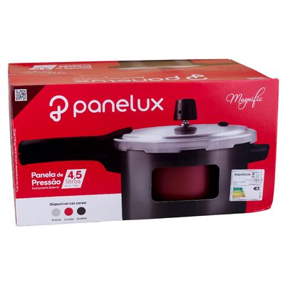 Panela de Pressão Panelux Magnific Antiaderente Fechamento Externo Cereja 4,5L
