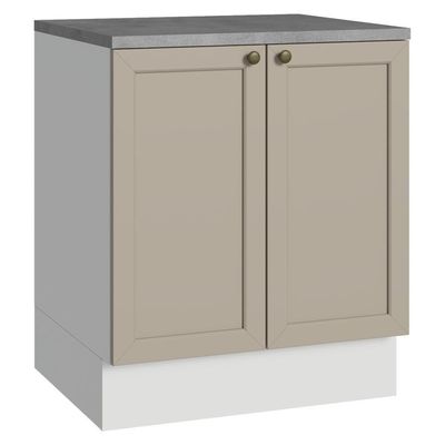 Balcão De Cozinha 70 Cm 2 Portas Branco-crema Vik Madesa Branco-crema