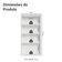 Módulo Cristaleira 70 Cm 2 Portas De Vidro Branco-crema Vik Madesa Branco-crema