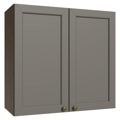 Armário Aéreo 70 Cm 2 Portas Vik Madesa Rustic/cinza