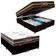 Cama Box Baú Casal Bipartido Sintético + Colchão Molas Ensacadas Texas Prime Colchões 138x188x67cm Preto