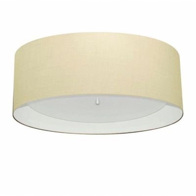 Plafon Para Dormitório Cilíndrico Sd-3008 Cúpula Cor Algodão Crú Branco